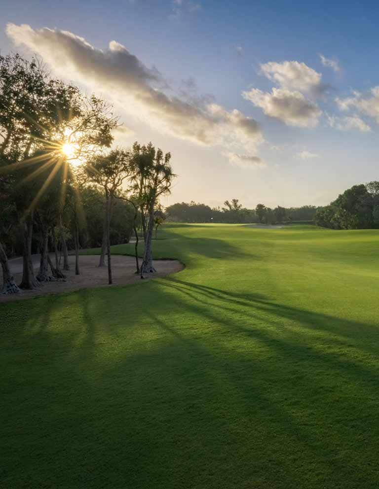 Imágenes del hoyo 1 para el campo de 18 hoyos de Golf Riviera Maya